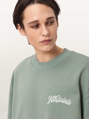 AllSaints Green Odyssey Crew Neck Jumper - Image 4 of 7