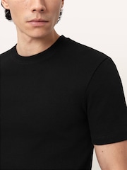 AllSaints Black Theo Short Sleeve Crew Neck T-Shirt - Image 2 of 8