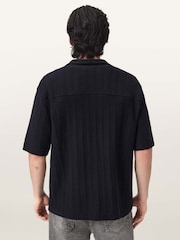 AllSaints Black Trace Short Sleeve Shirt - Image 4 of 6