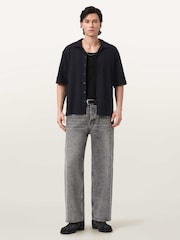 AllSaints Black Trace Short Sleeve Shirt - Image 5 of 6