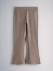 The Set 5 Pack Ribbed Flare Leggings Pink/Purple/Brown Marl/Chocolate Brown - Image 3 of 7
