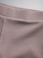 The Set 5 Pack Ribbed Flare Leggings Pink/Purple/Brown Marl/Chocolate Brown - Image 7 of 7