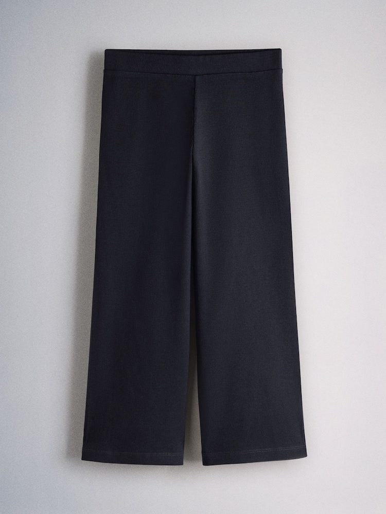 The Set 4 Pack Wide Leg Rib Jersey Leggings Blue/Navy/Cream/Grey - Image 2 of 7 The Set 4 Pack Wide Leg Rib Jersey Leggings Blue/Navy/Cream/Grey - Image 2 of 7