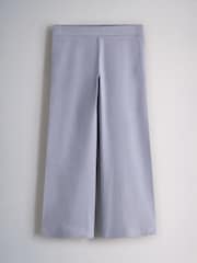 The Set 4 Pack Wide Leg Rib Jersey Leggings Blue/Navy/Cream/Grey - Image 5 of 7