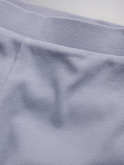 The Set 4 Pack Wide Leg Rib Jersey Leggings Blue/Navy/Cream/Grey - Image 6 of 7