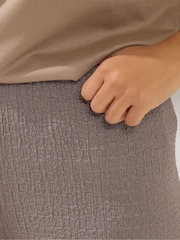 PixieGirl Dark Brown Textured Wide Leg Trousers - Image 4 of 5