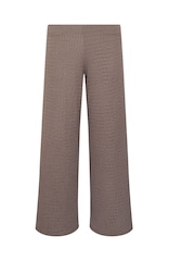 PixieGirl Dark Brown Textured Wide Leg Trousers - Image 5 of 5