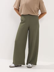 PixieGirl Green Textured Wide Leg Trousers - Image 2 of 5
