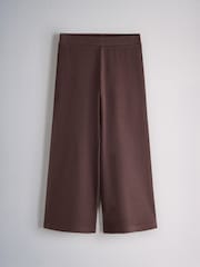 The Set 4 Pack Wide Leg Rib Jersey Leggings Pink/Purple/Chocolate Brown/Cream - Image 2 of 7