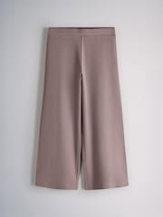 The Set 4 Pack Wide Leg Rib Jersey Leggings Pink/Purple/Chocolate Brown/Cream - Image 3 of 7