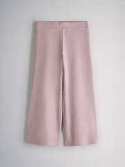 The Set 4 Pack Wide Leg Rib Jersey Leggings Pink/Purple/Chocolate Brown/Cream - Image 5 of 7