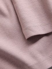 The Set 4 Pack Wide Leg Rib Jersey Leggings Pink/Purple/Chocolate Brown/Cream - Image 7 of 7