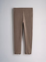 The Set 5 Pack Rib Jersey Leggings Black/Chocolate Brown/Brown/Oatmeal Marl - Image 6 of 8