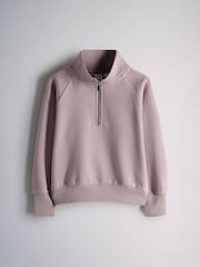 The Set 3 Pack Zip Neck Sweatshirts Pink/Purple/Cream - Image 9 of 14