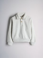 The Set 3 Pack Collared Sweatshirts Red/Blue Stripe/Grey Marl - Image 3 of 6