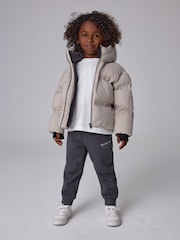 smALLSAINTS Neutral Heatseal Logo Short Length Coat - Image 2 of 11