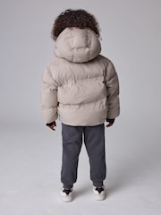 smALLSAINTS Neutral Heatseal Logo Short Length Coat - Image 3 of 11