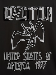 Gap Black Led Zepplin Relaxed Graphic Short Sleeve T-Shirt - Image 4 of 4