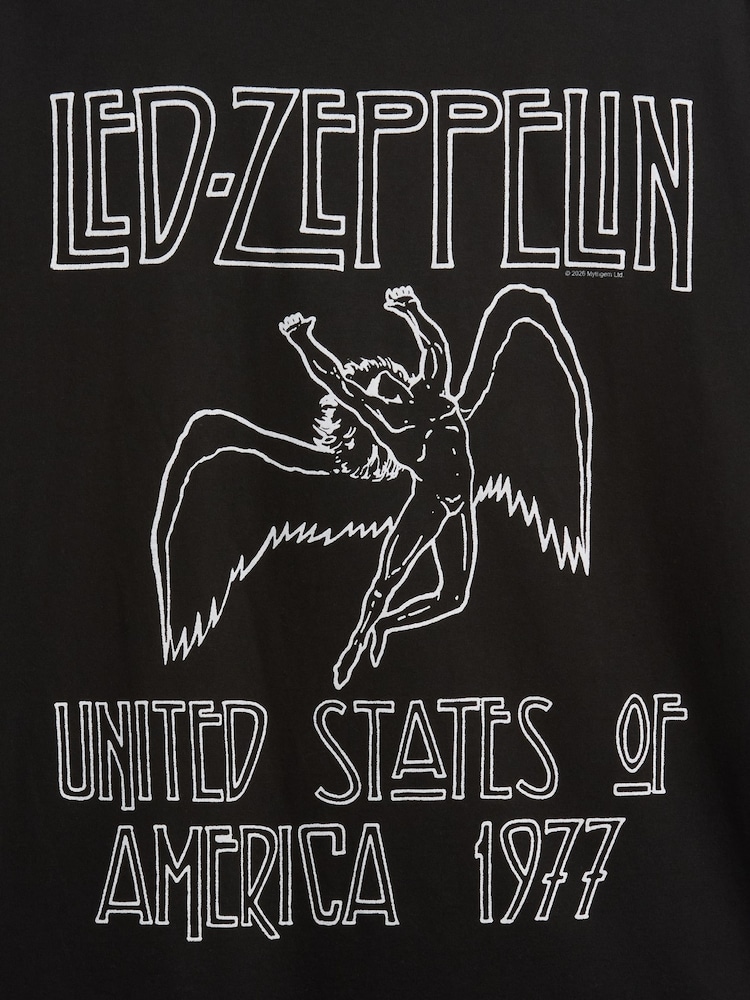 Gap Black Led Zepplin Relaxed Graphic Short Sleeve T-Shirt - Image 4 of 4 Gap Black Led Zepplin Relaxed Graphic Short Sleeve T-Shirt - Image 4 of 4