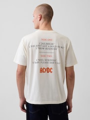 Gap White ACDC Relaxed Graphic T-Shirt - Image 2 of 4