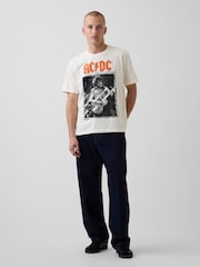 Gap White ACDC Relaxed Graphic T-Shirt - Image 3 of 4