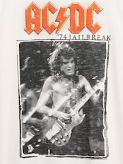 Gap White ACDC Relaxed Graphic T-Shirt - Image 4 of 4