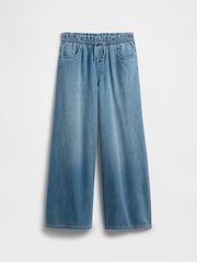 Gap Blue Mid Rise SuperLight Pull On Baggy Jeans (4-13yrs) - Image 2 of 4