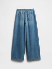 Gap Blue Mid Rise SuperLight Pull On Baggy Jeans (4-13yrs) - Image 3 of 4