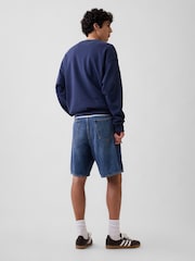Gap Blue 9" SuperSoft Loose Denim Shorts - Image 2 of 6