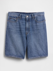 Gap Blue 9" SuperSoft Loose Denim Shorts - Image 6 of 6
