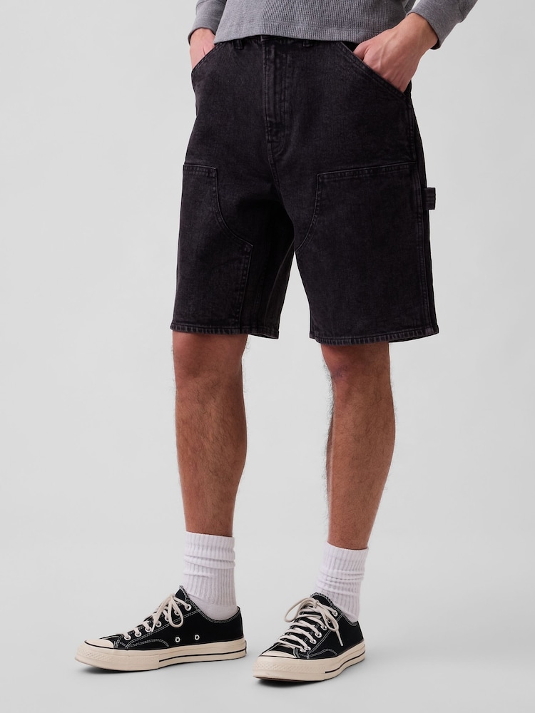Negro - Gap 9 inch Denim Carpenter Shorts - Imagen 1 de 6