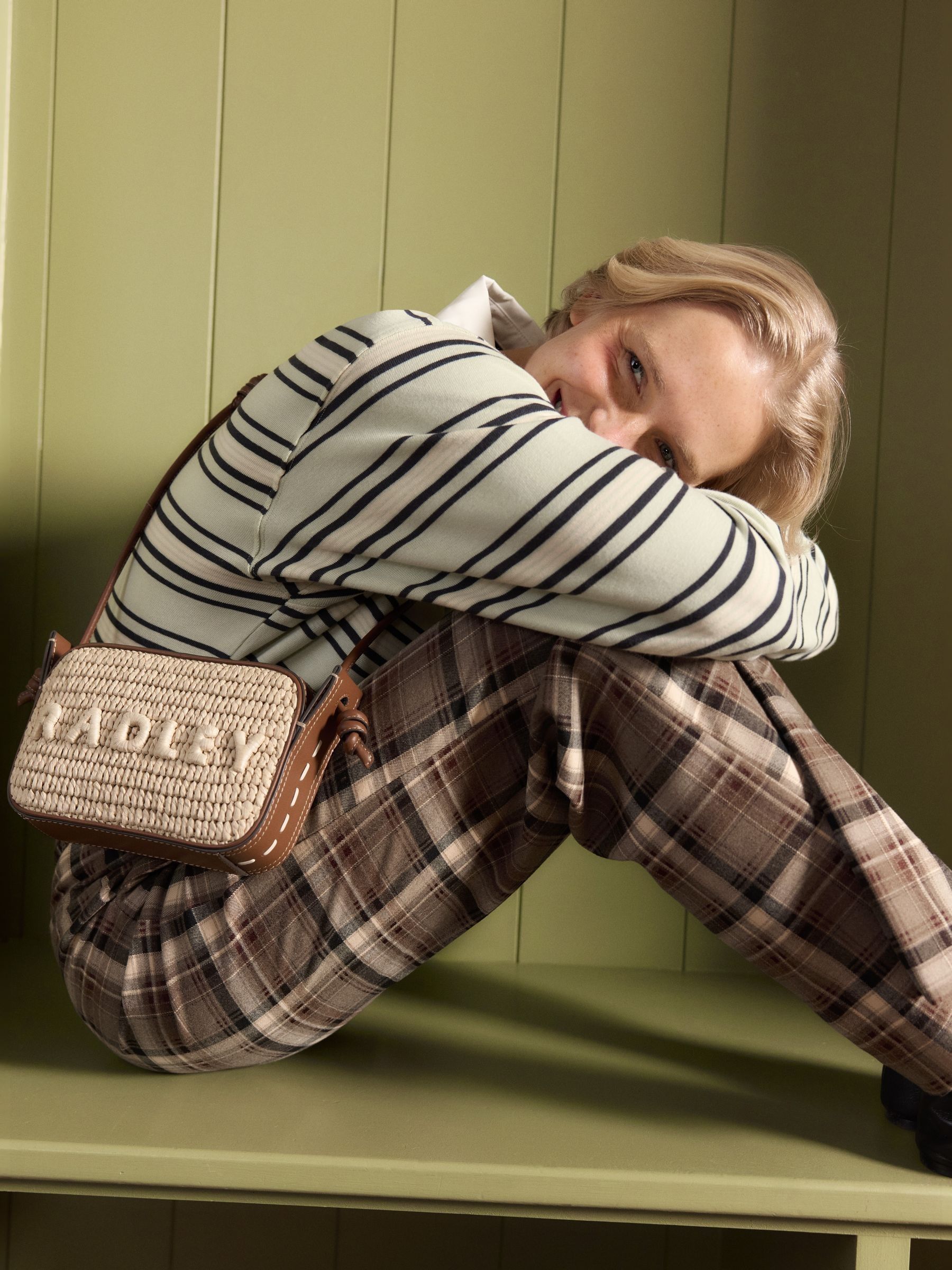 Buy Radley Brown The Camden Raffia Small Shoulder Bag from the