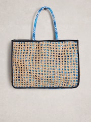 White Stuff Blue Jasmine Weave Tote Bag - Image 3 of 4