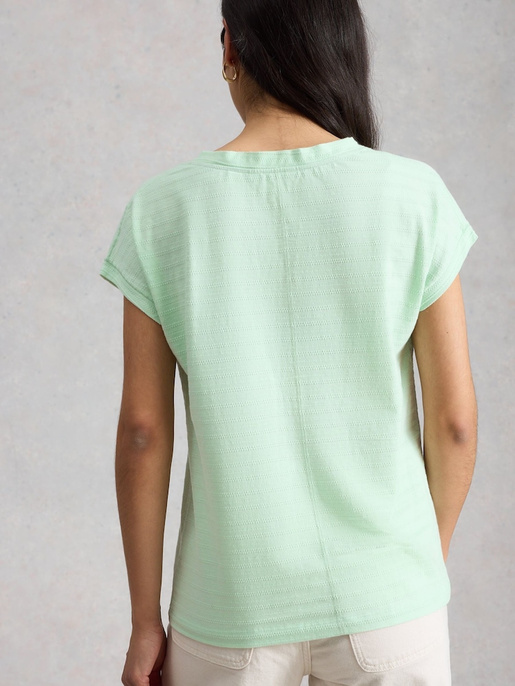 White Stuff Green Nelly Embroidered T-Shirt - Image 2 of 6