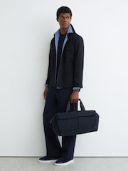 Reiss Navy Mcshane Twin-Pocket Button-Through Overshirt - Image 4 of 7