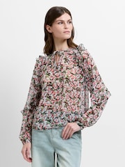 French Connection Molly Emina フリルスリーブトップス - 画像 1 / 5