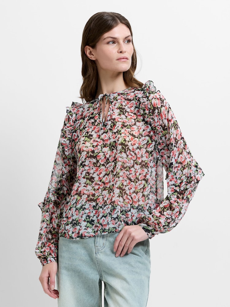 French Connection Molly Emina フリルスリーブトップス - 画像 1 / 5