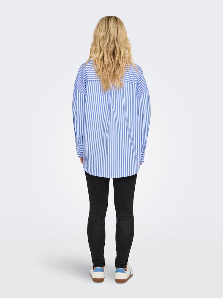 JDY White Oversized Long Sleeve Shirt - Image 2 of 6 JDY White Oversized Long Sleeve Shirt - Image 2 of 6