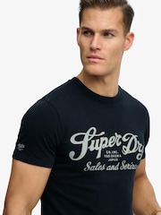 Superdry Blue Blue Industry Worker Relaxed T-Shirt - Image 5 of 6