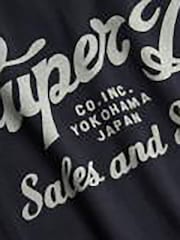 Superdry Blue Blue Industry Worker Relaxed T-Shirt - Image 6 of 6