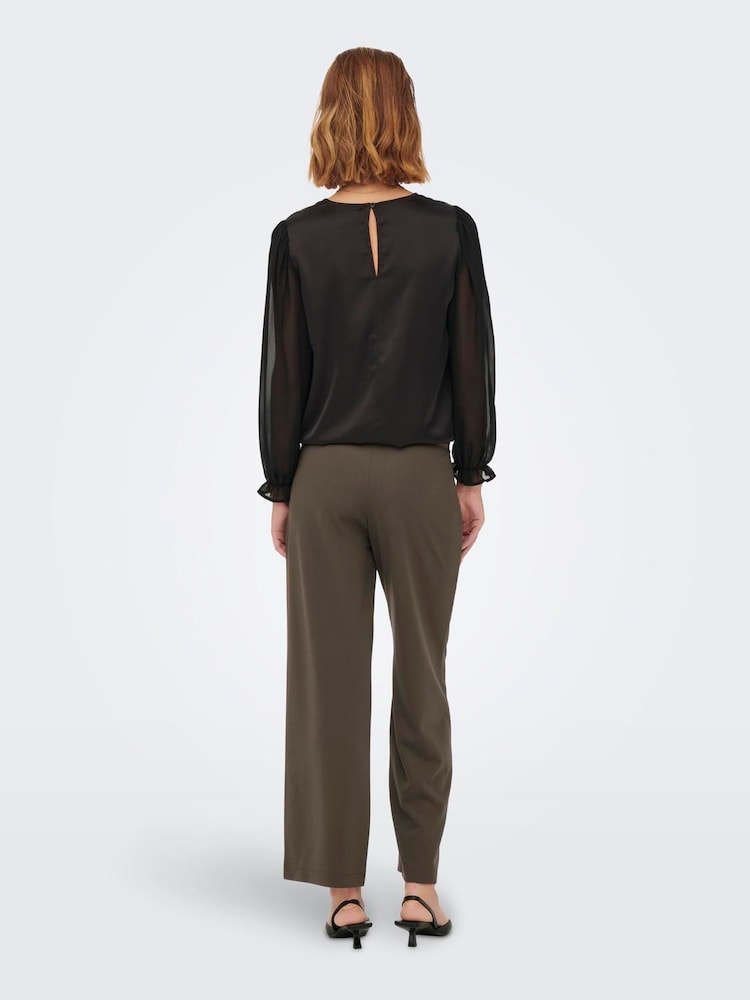 JDY Brown Wide Leg Trousers - Image 2 of 6 JDY Brown Wide Leg Trousers - Image 2 of 6