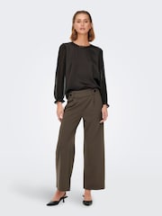 JDY Brown Wide Leg Trousers - Image 3 of 6
