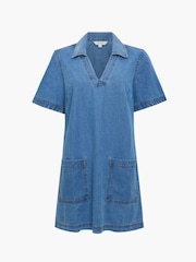French Connection Archie Denim Patch Pocket Back Pleat Mini Dress - Изображение 6 6