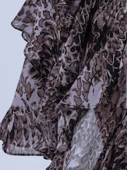 Religion Brown Fae Low Ruffle Occasion Skirt In Floral Print - Image 6 of 8