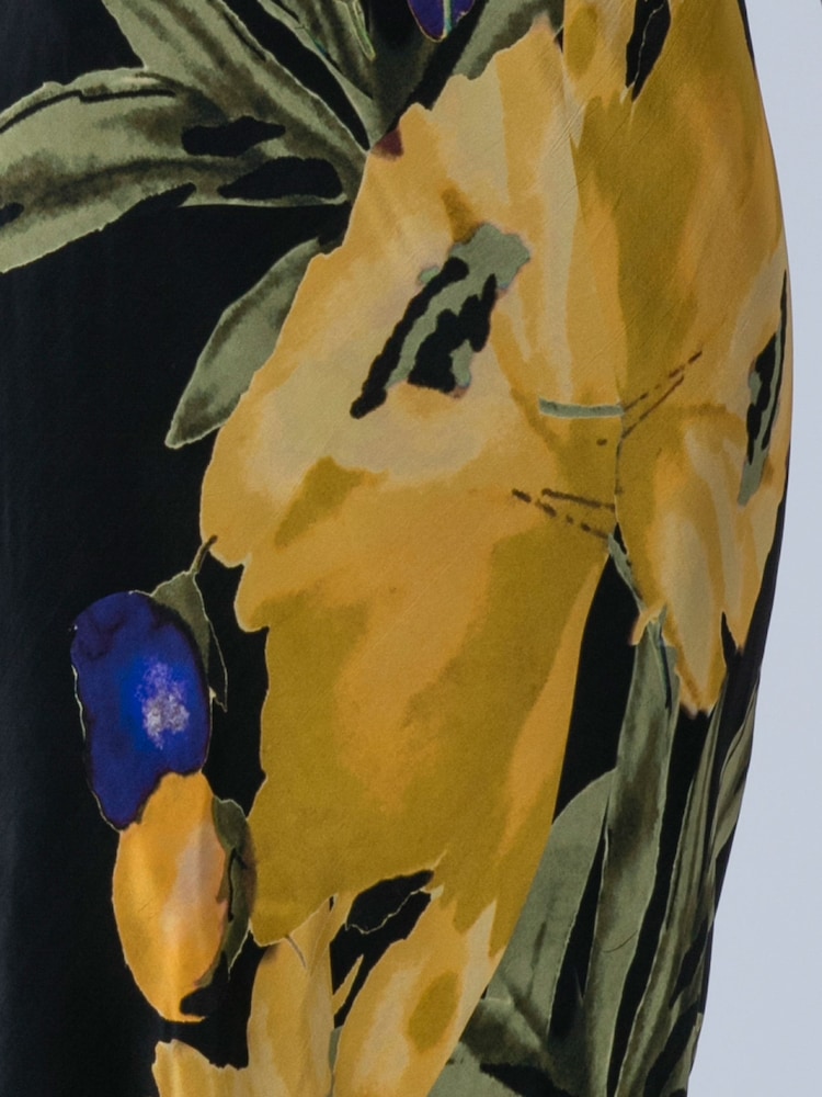 Religion Yellow Pretty Floral Freedom Bandeau Occasion Dress in Silky Fabric - Image 8 of 8