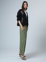 Religion Black/Pink Love Button Sweatshirt Cardigan With Contrast Embroidery - Image 5 of 7