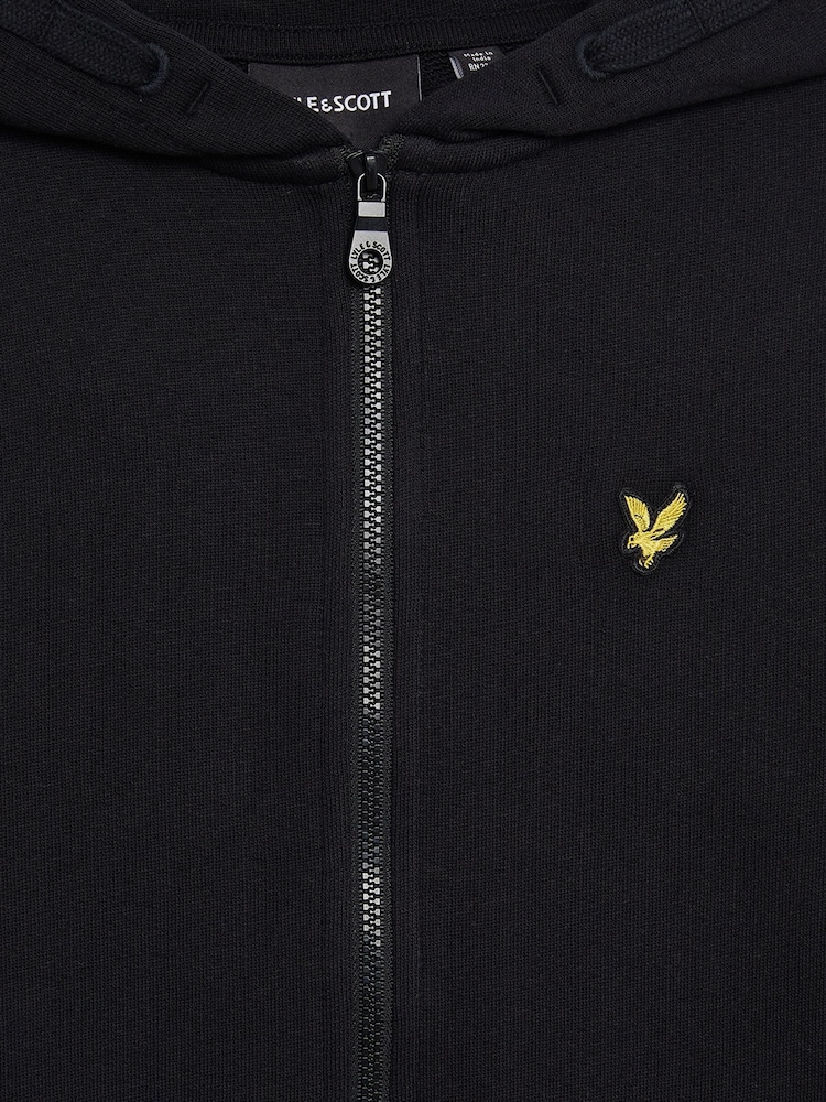 Lyle & Scott Black Zip Through Hoodie - Image 3 of 3