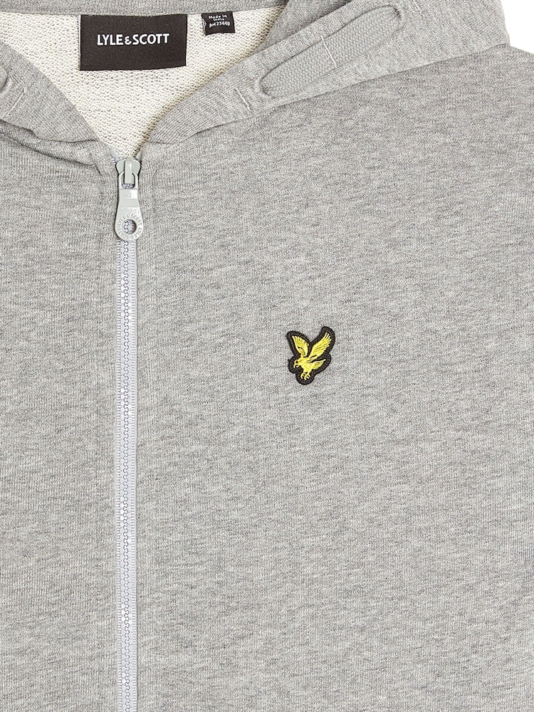 Lyle & Scott Grey Zip Through Hoodie - Image 5 of 5