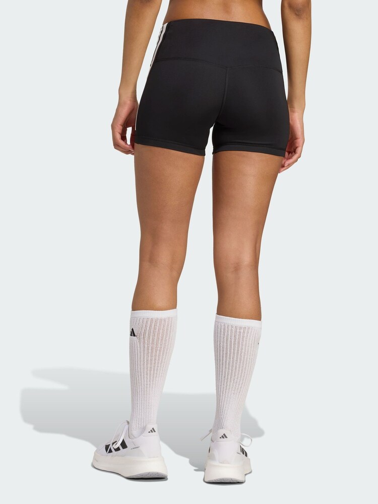 adidas Black 3-Stripes Volleyball Shorts - Image 2 of 5