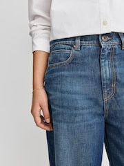 Weekend MaxMara Blue Caduca Slim Barrel Jeans - Image 3 of 6
